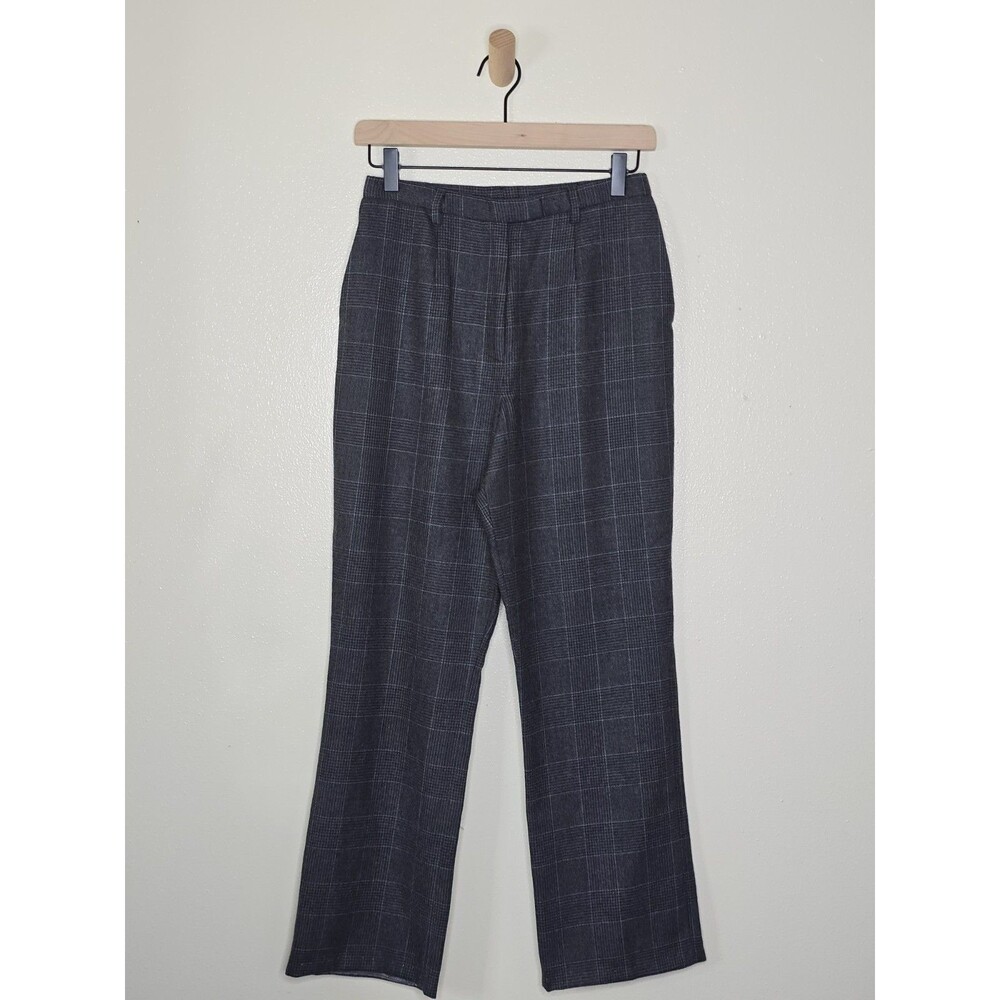 Pendleton Womens Petite 4 Virgin Wool Plaid Pleated Trousers Pants Vintage 90s